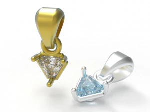 Triangle pendant 5mm 3D Print Model