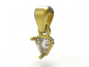 Triangle pendant 5mm 3D Print Model
