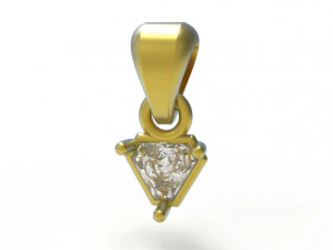 Triangle pendant 5mm 3D Print Model
