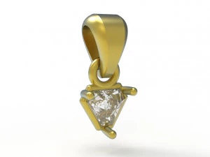 Triangle pendant 5mm 3D Print Model