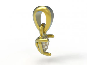 Triangle pendant 5mm 3D Print Model