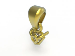 Triangle pendant 5mm 3D Print Model