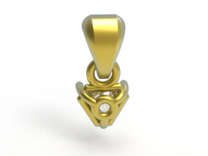 Triangle pendant 5mm 3D Print Model