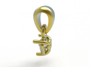 Triangle pendant 5mm 3D Print Model