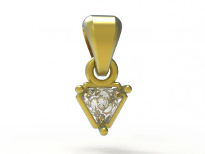 Triangle pendant 5mm 3D Print Model
