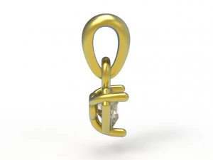 Triangle pendant 5mm 3D Print Model