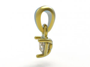 Triangle pendant 5mm 3D Print Model