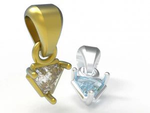 Triangle pendant 5mm 3D Print Model