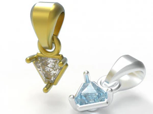 Triangle pendant 5mm 3D Print Model