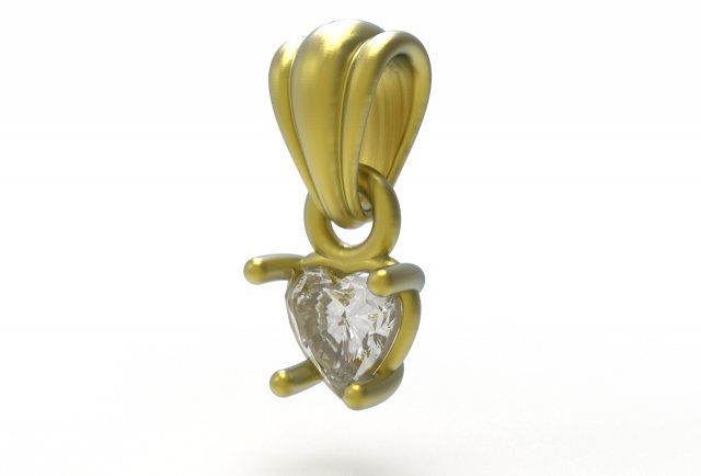 Heart pendant 5mm 3Dプリントモデル .c4d .max .obj .3ds .fbx .stl .blend 