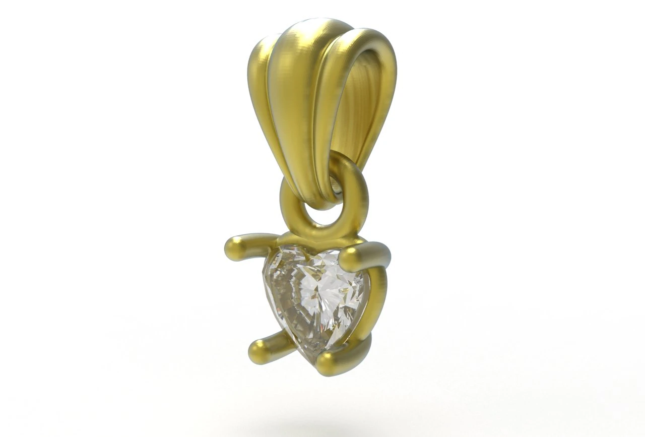 Heart pendant 5mm 3D Print Model .c4d .max .obj .3ds .fbx .stl .blend