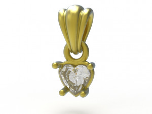 Heart pendant 5mm 3Dプリントモデル