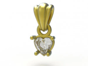 Heart pendant 5mm 3D Print Model