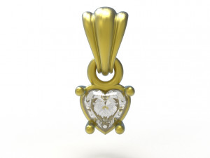Heart pendant 5mm 3Dプリントモデル