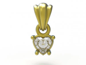 Heart pendant 5mm 3D Print Model