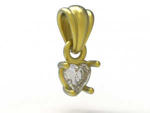 Heart pendant 5mm 3Dプリントモデル