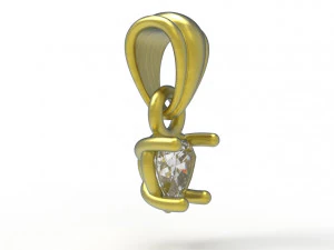 Heart pendant 5mm 3D Print Model