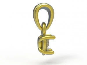 Heart pendant 5mm 3D Print Model