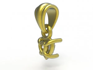 Heart pendant 5mm 3D Print Model