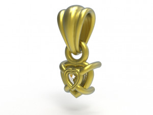 Heart pendant 5mm 3Dプリントモデル