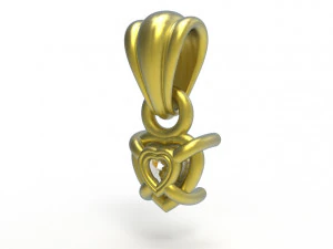 Heart pendant 5mm 3D Print Model