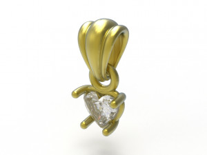 Heart pendant 5mm 3Dプリントモデル