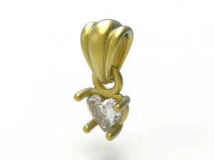 Heart pendant 5mm 3D Print Model