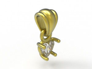 Heart pendant 5mm 3Dプリントモデル