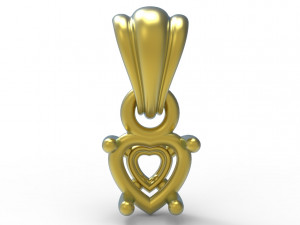 Heart pendant 5mm 3Dプリントモデル