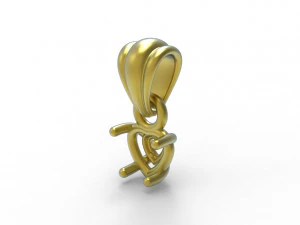 Heart pendant 5mm 3D Print Model