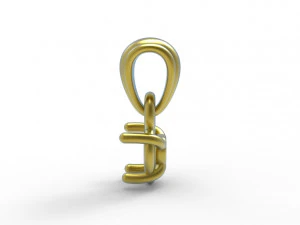 Heart pendant 5mm 3D Print Model
