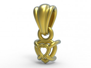 Heart pendant 5mm 3Dプリントモデル