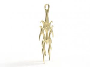 Flame pendant 3D Print Model