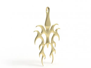 Flame pendant 3D Print Model