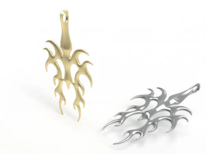 Flame pendant 3D Print Model