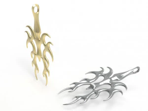 Flame pendant 3D Print Model