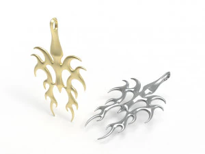 Flame pendant 3D Print Model