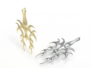 Flame pendant 3D Print Model