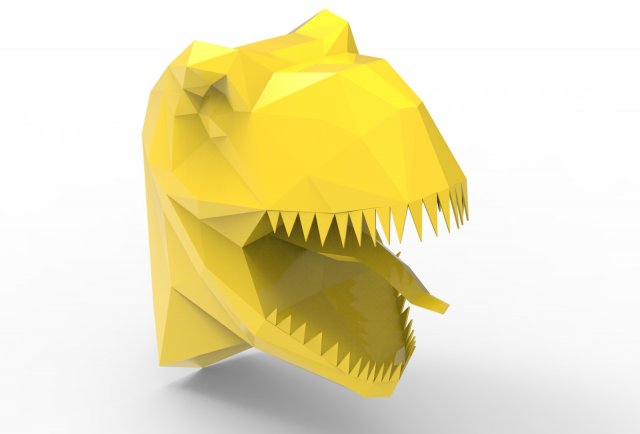 TRex head sculpture Model 3D .c4d .max .obj .3ds .fbx .stl .blend 