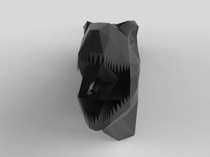 TRex head sculpture Model 3D