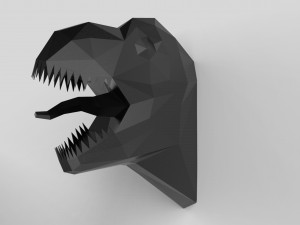 TRex head sculpture Model 3D