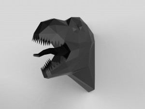 TRex head sculpture Model 3D