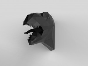 TRex head sculpture Model 3D