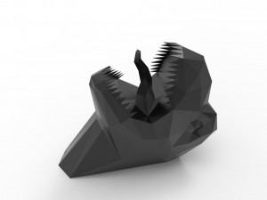 TRex head sculpture Model 3D
