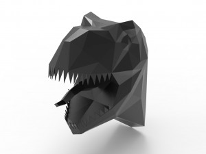 TRex head sculpture Model 3D