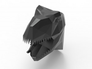 TRex head sculpture Model 3D