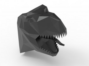TRex head sculpture Model 3D