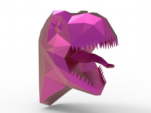 TRex head sculpture Model 3D