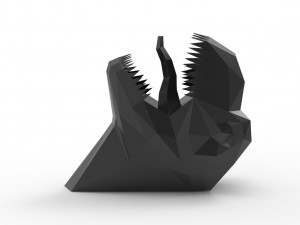 TRex head sculpture Model 3D