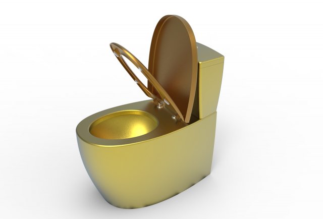 Toilet 3D Model .c4d .max .obj .3ds .fbx .stl .blend 